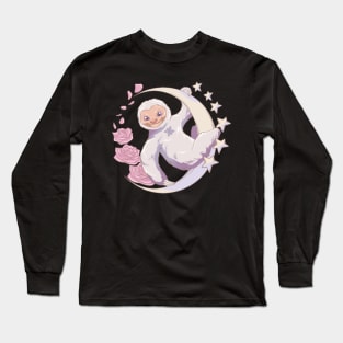 Kawaii Chilled Sloth - Pastel Goth Nu Goth Gift Long Sleeve T-Shirt